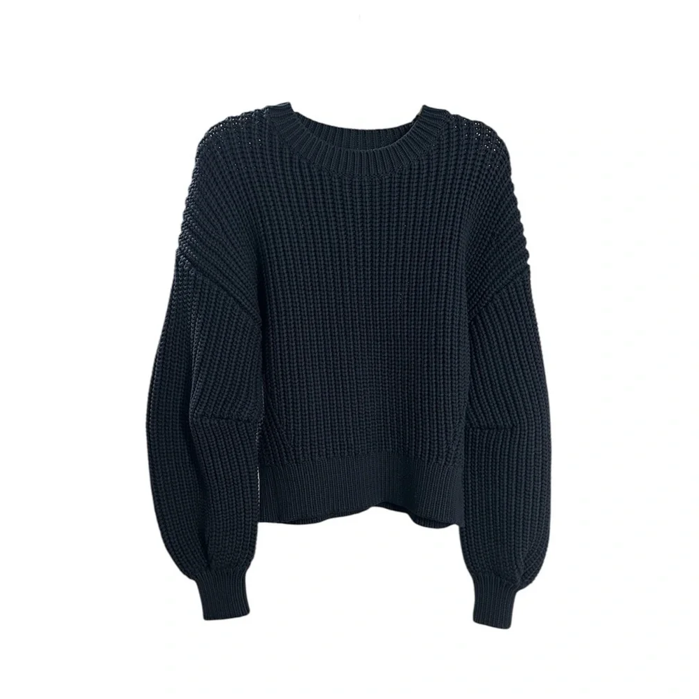 Banana Republic Chunky Knit Sweater Blue Size S NWT Fisherman Capsule Preppy